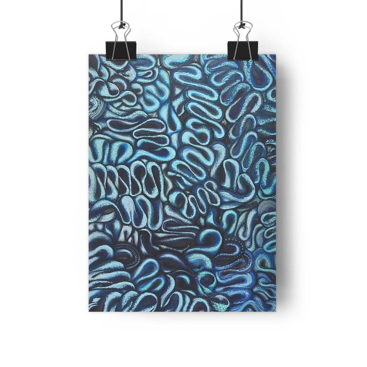 Abstract Blue Giclée Art Print, Modern Wall Decor, Home Artwork, Gift for Art Lovers, Ocean-Inspired Decor, Unique Art Piece