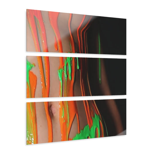 Vibrant Acrylic Triptych Wall Art, Modern Home Decor, Abstract Wall Hanging, Unique Gift for Art Lovers, Colorful Room Accent