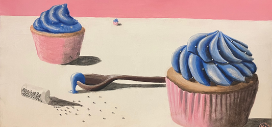 "Tasty"- Original Vibrant Acrylic on canvas 24"x12"