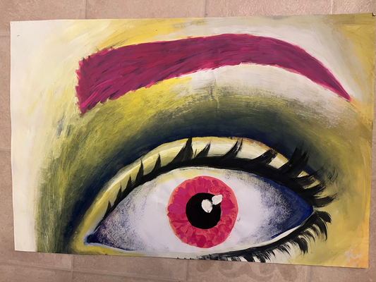 "Eye See Different"- Original Acrylic on sketch paper 18"x12"