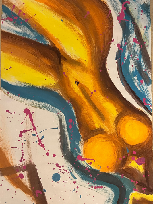 "Daisies"- Original Acrylic on sketch paper 18"x12"