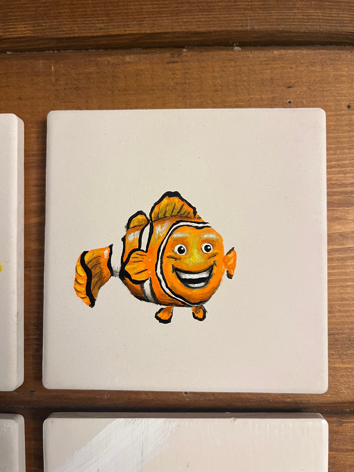 The 'Smile' Aquatic Coaster Set- Hand Painted Coasters (Set of 4)